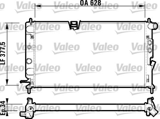 Valeo 732348 - Радиатор, охлаждение двигателя avtokuzovplus.com.ua