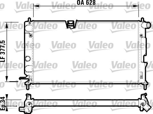 Valeo 732350 - Радіатор, охолодження двигуна autocars.com.ua