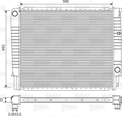 Valeo 732368 - Радиатор, охлаждение двигателя avtokuzovplus.com.ua