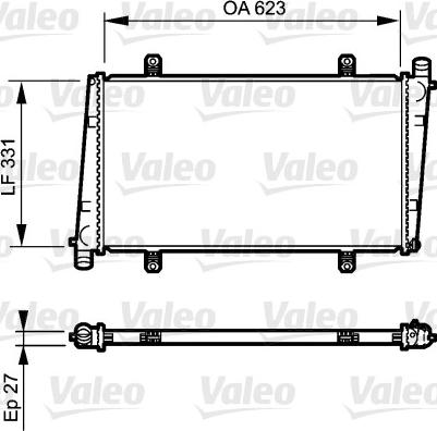 Valeo 732372 - Радіатор, охолодження двигуна autocars.com.ua