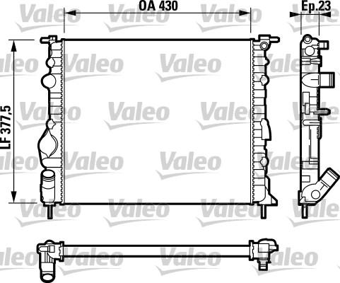 Valeo 732389 - Радіатор, охолодження двигуна autocars.com.ua