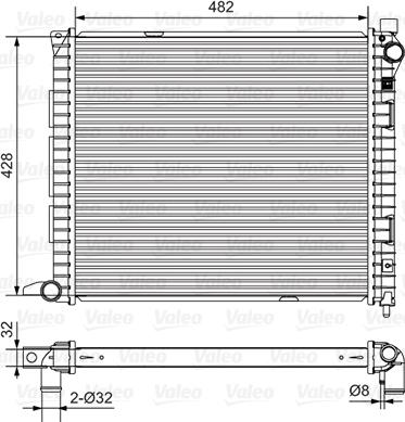 Valeo 732400 - Радиатор, охлаждение двигателя autodnr.net