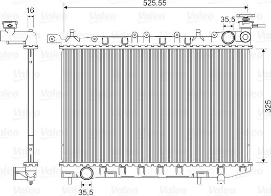 Valeo 732405 - Радіатор, охолодження двигуна autocars.com.ua