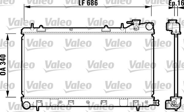 Valeo 732410 - Радіатор, охолодження двигуна autocars.com.ua