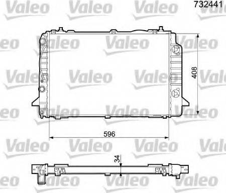 Valeo 732441 - Радіатор, охолодження двигуна autocars.com.ua