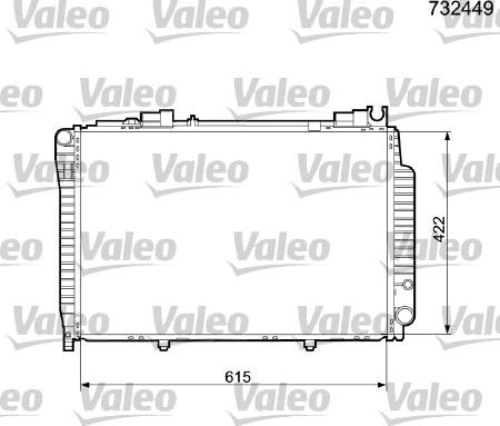 Valeo 732449 - Радіатор, охолодження двигуна autocars.com.ua