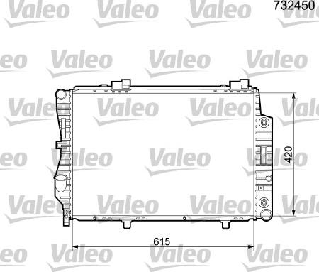 Valeo 732450 - Радіатор, охолодження двигуна autocars.com.ua