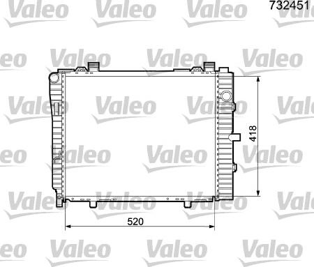 Valeo 732451 - Радиатор, охлаждение двигателя avtokuzovplus.com.ua