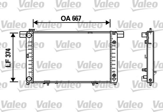 Valeo 732454 - Радіатор, охолодження двигуна autocars.com.ua