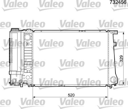 Valeo 732456 - Радіатор, охолодження двигуна autocars.com.ua