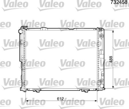 Valeo 732458 - Радіатор, охолодження двигуна autocars.com.ua