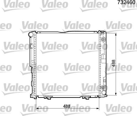 Valeo 732460 - Радіатор, охолодження двигуна autocars.com.ua