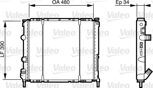 Valeo 732474 - Радіатор, охолодження двигуна autocars.com.ua