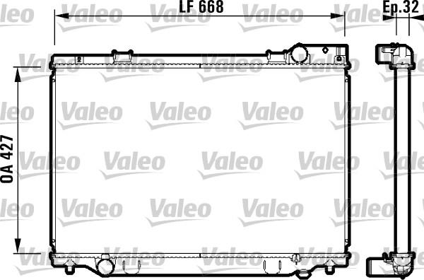 Valeo 732476 - Радіатор, охолодження двигуна autocars.com.ua