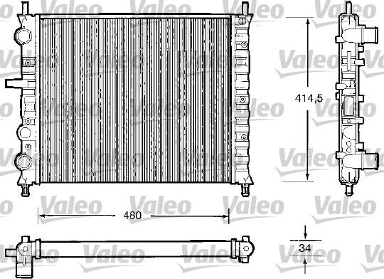 Valeo 732503 - Радіатор, охолодження двигуна autocars.com.ua