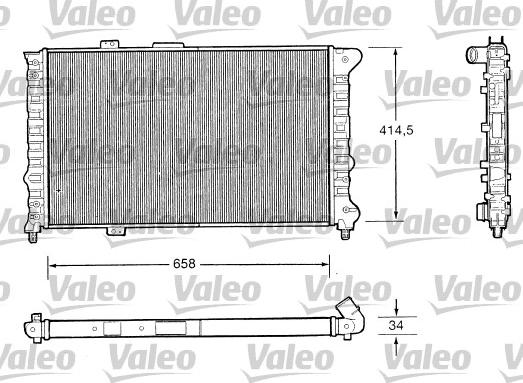 Valeo 732505 - Радіатор, охолодження двигуна autocars.com.ua