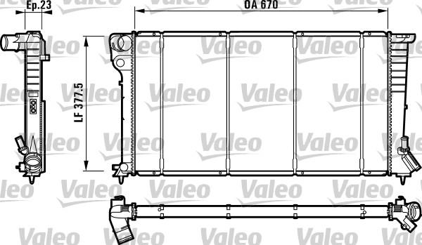 Valeo 732517 - Радіатор, охолодження двигуна autocars.com.ua