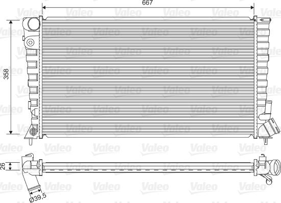 Valeo 732518 - Радиатор, охлаждение двигателя autodnr.net