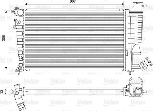 Valeo 732520 - Радиатор, охлаждение двигателя autodnr.net