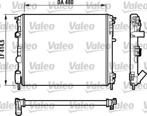 Valeo 732523 - Радіатор, охолодження двигуна autocars.com.ua