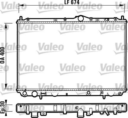 Valeo 732525 - Радіатор, охолодження двигуна autocars.com.ua