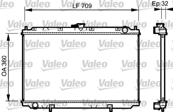 Valeo 732529 - Радіатор, охолодження двигуна autocars.com.ua