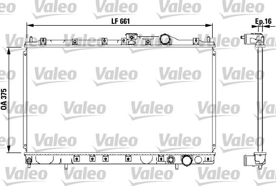 Valeo 732539 - Радіатор, охолодження двигуна autocars.com.ua