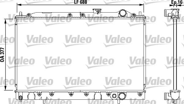 Valeo 732540 - Радіатор, охолодження двигуна autocars.com.ua