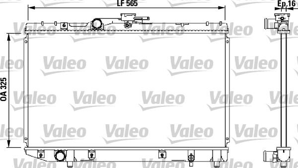 Valeo 732543 - Радіатор, охолодження двигуна autocars.com.ua