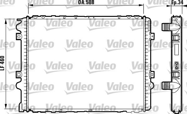 Valeo 732569 - Радіатор, охолодження двигуна autocars.com.ua