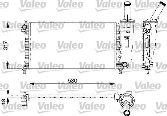 Valeo 732578 - Радиатор, охлаждение двигателя avtokuzovplus.com.ua