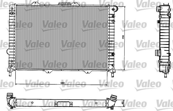 Valeo 732584 - Радіатор, охолодження двигуна autocars.com.ua