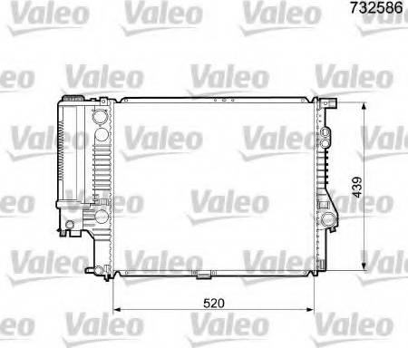 Valeo 732586 - Радіатор, охолодження двигуна autocars.com.ua