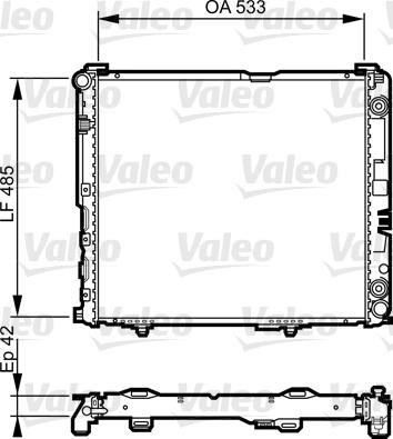 Valeo 732591 - Радіатор, охолодження двигуна autocars.com.ua