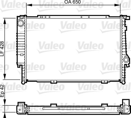 Valeo 732593 - Радіатор, охолодження двигуна autocars.com.ua