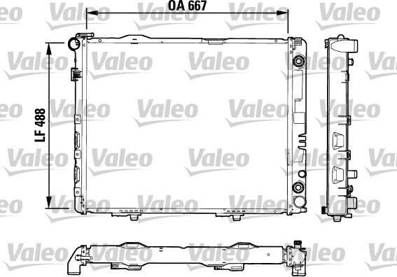 Valeo 732605 - Радіатор, охолодження двигуна autocars.com.ua