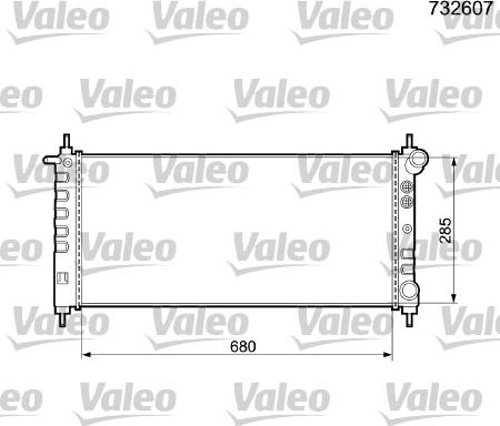 Valeo 732607 - Радіатор, охолодження двигуна autocars.com.ua