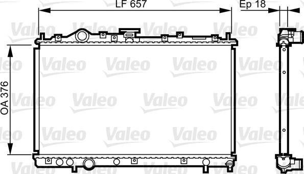 Valeo 732612 - Радіатор, охолодження двигуна autocars.com.ua