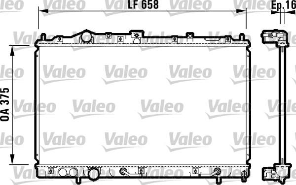 Valeo 732613 - Радіатор, охолодження двигуна autocars.com.ua