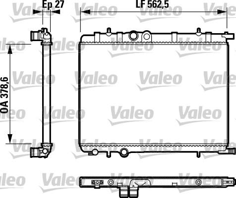 Valeo 732616 - Радіатор, охолодження двигуна autocars.com.ua