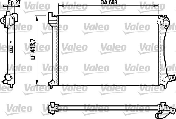 Valeo 732617 - Радіатор, охолодження двигуна autocars.com.ua