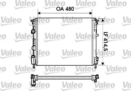 Valeo 732621 - Радіатор, охолодження двигуна autocars.com.ua