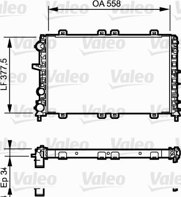 Valeo 732685 - Радіатор, охолодження двигуна autocars.com.ua