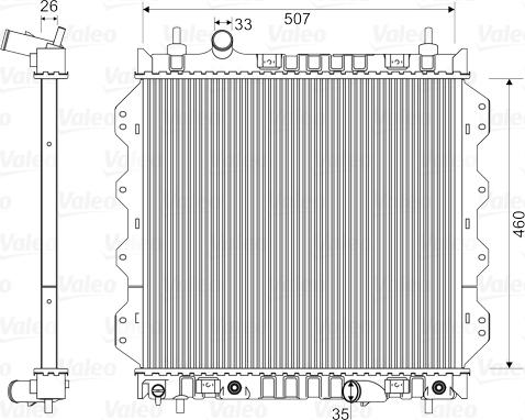 Valeo 732704 - Радиатор, охлаждение двигателя avtokuzovplus.com.ua