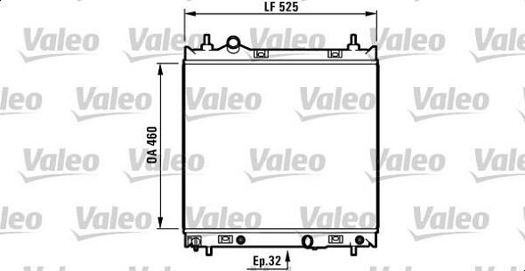 Valeo 732704 - Радиатор, охлаждение двигателя avtokuzovplus.com.ua