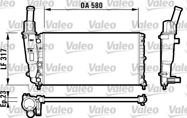 Valeo 732705 - Радіатор, охолодження двигуна autocars.com.ua