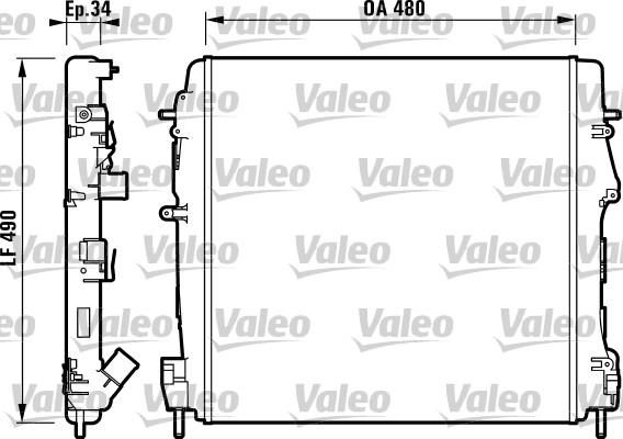 Valeo 732717 - Радіатор, охолодження двигуна autocars.com.ua