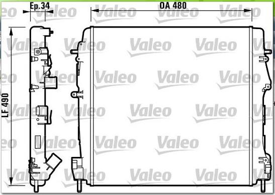 Valeo 732717 - Радиатор, охлаждение двигателя avtokuzovplus.com.ua