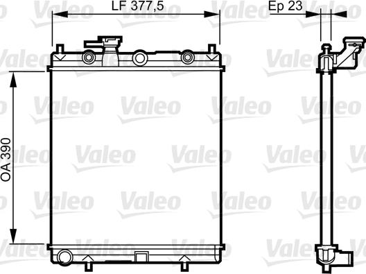 Valeo 732718 - Радіатор, охолодження двигуна autocars.com.ua