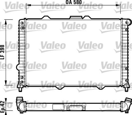 Valeo 732722 - Радіатор, охолодження двигуна autocars.com.ua